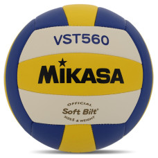 М'яч волейбольний MIKASA VST560 №5 PU синій-жовтий-білий