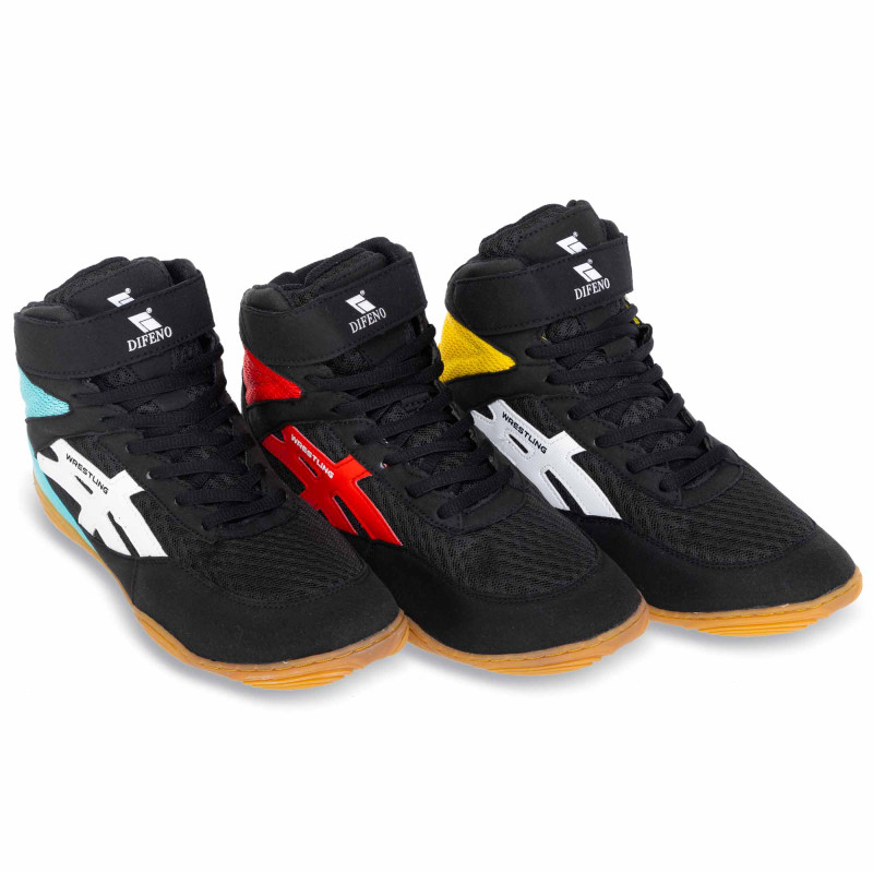 Борцовки взуття для боротьби Wrestling DIFENO W-4010-4 розмір 36-40 чорний-м'ятний