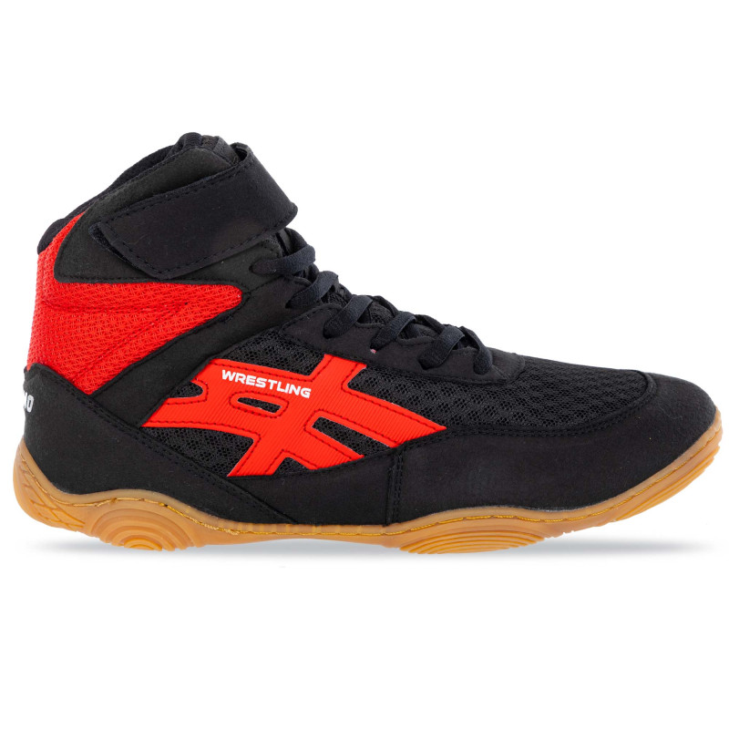 Борцовки взуття для боротьби Wrestling DIFENO W-4010-5 розмір 36-40 чорний-червоний
