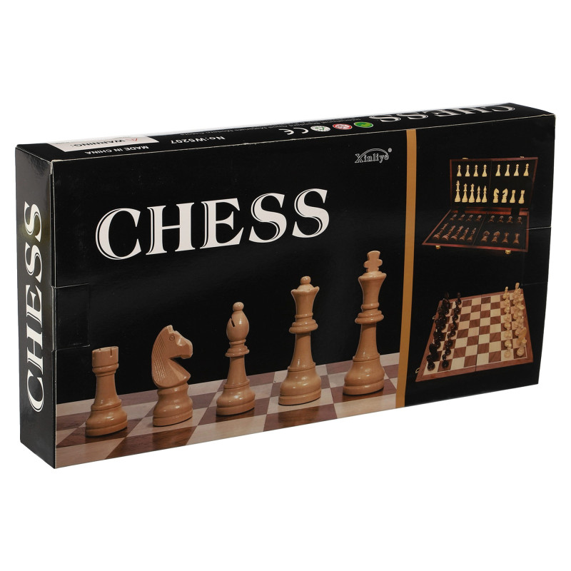 Шахи настільна гра дерев'яні Xinliye W5207 розмір 42x42х3 см