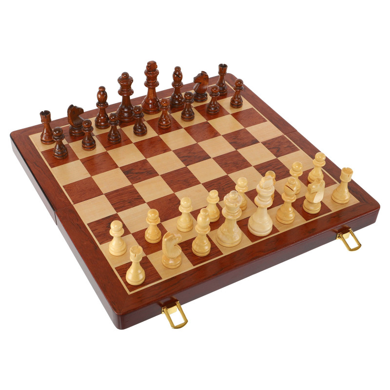 Шахи настільна гра дерев'яні Xinliye W5207 розмір 42x42х3 см
