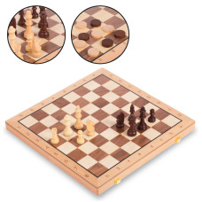 Шахи шашки 2 в 1 набір настільних ігор дерев'яні SP-Sport W9042 розмір 43x43см