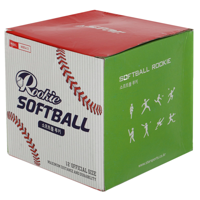 М'яч для софтболу Rookie SOFTBALL STAR WB5412 білий