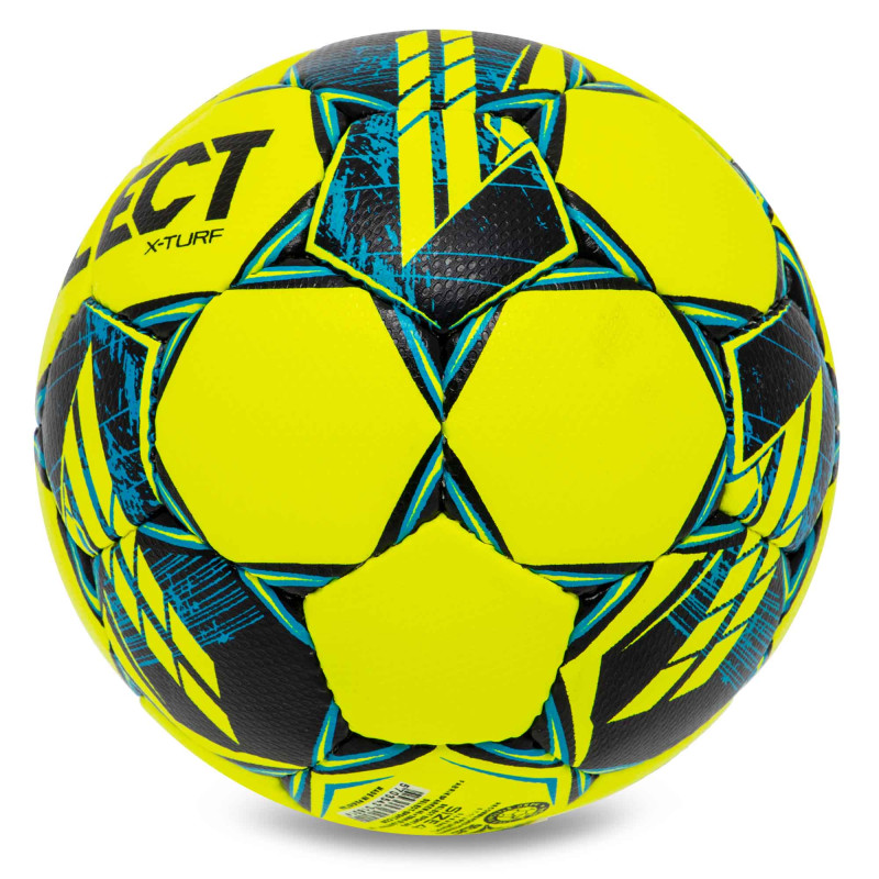 М'яч футбольний SELECT X-TURF V23 X-TURF-4YB №4 жовтий-синій