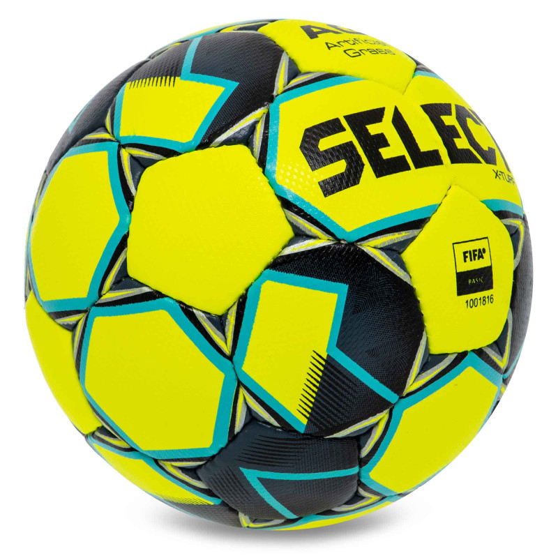 М'яч футбольний SELECT X-TURF V23 X-TURF-5YB №5 жовтий-синій