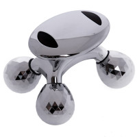 Масажер роликовий для обличчя та тіла 4D ліфтинг ручний 4 кульки SP-Planeta 4D Massager XC-202 сірий