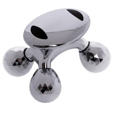 Масажер роликовий для обличчя та тіла 4D ліфтинг ручний 4 кульки SP-Planeta 4D Massager XC-202 сірий