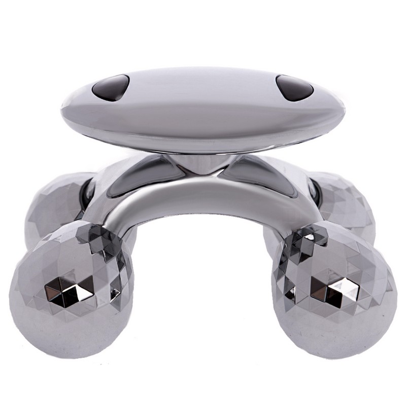 Масажер роликовий для обличчя та тіла 4D ліфтинг ручний 4 кульки SP-Planeta 4D Massager XC-202 сірий