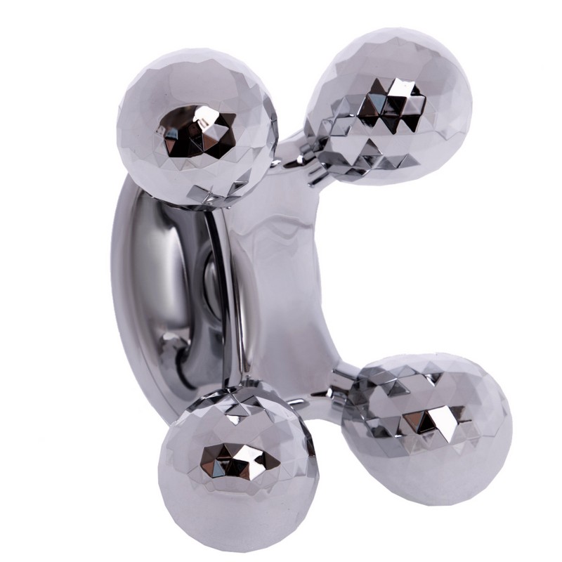 Масажер роликовий для обличчя та тіла 4D ліфтинг ручний 4 кульки SP-Planeta 4D Massager XC-202 сірий