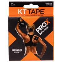 Кінезіо тейп призначений для спрямованого знеболювання KT TAPE PRO X Kinesio tape XSTRIP 15шт чорний