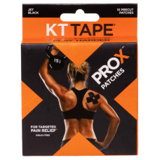 Кінезіо тейп призначений для спрямованого знеболювання KT TAPE PRO X Kinesio tape XSTRIP 15шт чорний