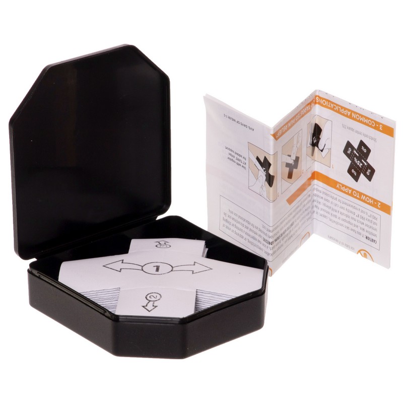 Кінезіо тейп призначений для спрямованого знеболювання KT TAPE PRO X Kinesio tape XSTRIP 15шт чорний