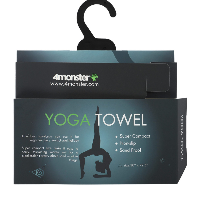 Килимок рушник для йоги з мікрофібри нековзний 4Monster YOGA TOWEL Y-YGT 186x75см кольори в асортименті