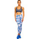 Лосини легінси жіночі з принтом Domino YH122 S-L білий-синій