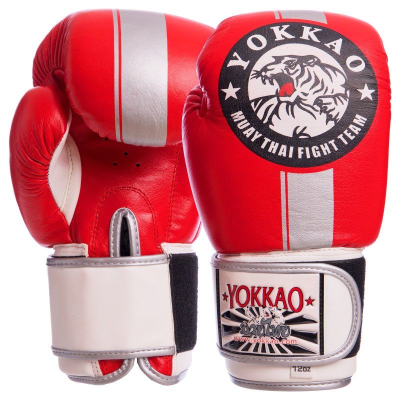 Боксерські рукавиці шкіряні YOKKAO YK016 10-16унцій кольори в асортименті
