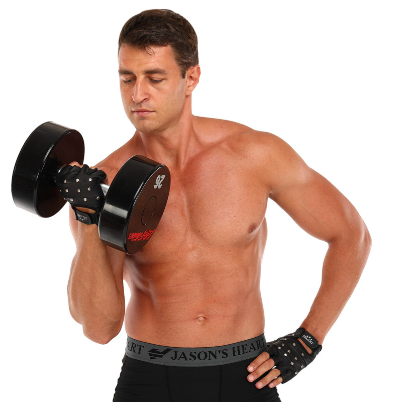 Рукавиці спортивні шкіряні Zelart WorkOut ZB-01049 L-XXL чорний